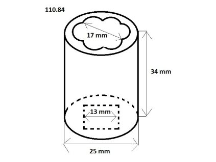 Ořech, hlavice pro poškozené šrouby (různé velikosti) (Varianta 110.84 Velikost: 21 mm)