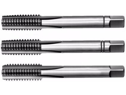 Závitníky sadové metrické NO, levý závit ČSN 22 3010, různé rozměry, 3 ks - Bučovice Tools (Varianta Bučovice Tools Velikost: 10x1.5 mm)