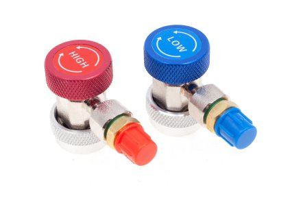 418860 rychlospojky pro plneni klimatizace pro chladivo r 134a sada 2 kusy quatros qs13117 01