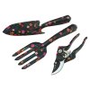Sada zahradního nářadí 3ks Dark Flowers