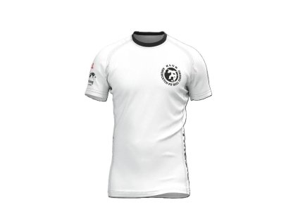 FUNKČNÍ TRIKO UNISEX BÍLÉ „KLUB AMERICKÝCH PIT BULL TERIÉRŮ"