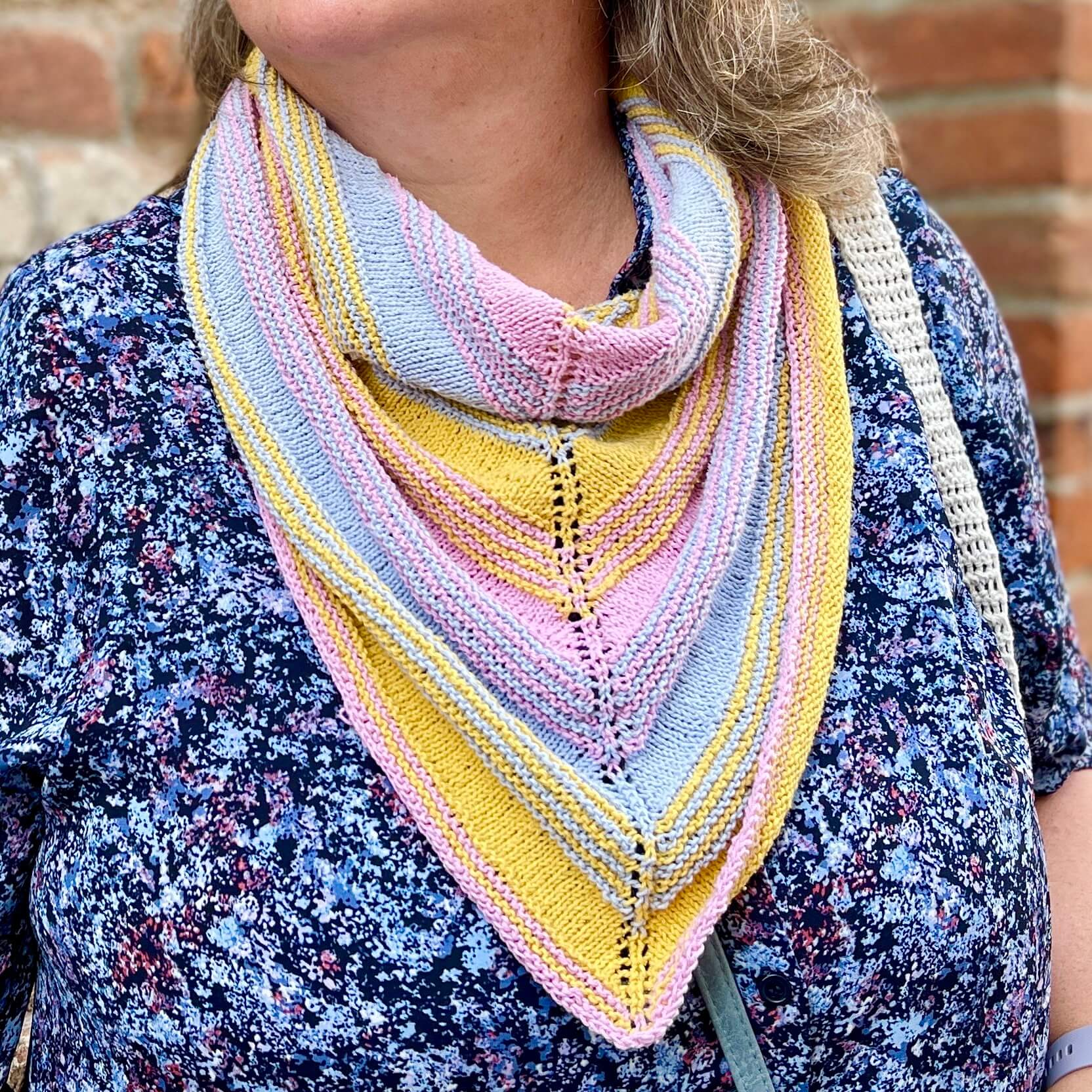 Návod: Pletený trojcípý šátek