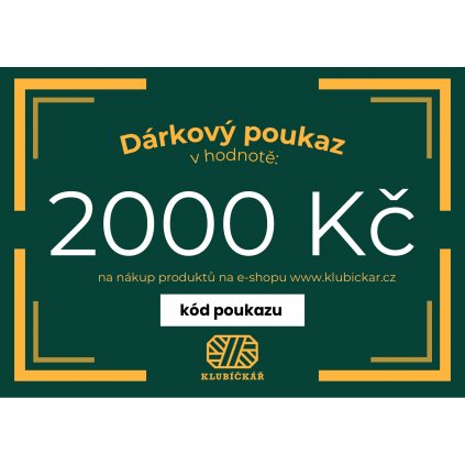 Dárkový poukaz na 2000 Kč