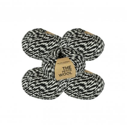 Sada 5x příze The Petite Wool – Spotted Black