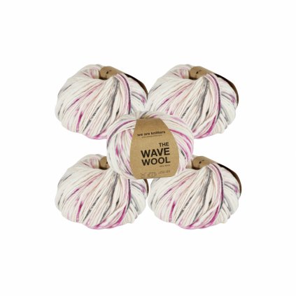 Sada 5x příze The Wave Wool – Flamingo