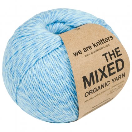 Příze The Mixed Yarn z vlny a bavlny Modrá Sky Blue 2