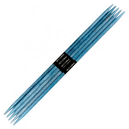 Rovné ponožkové jehlice Lykke 3,25 mm modrá Indigo