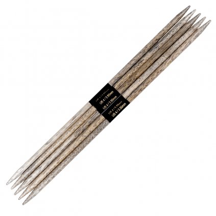 Rovné ponožkové jehlice Lykke 3,5 mm šedá Driftwood