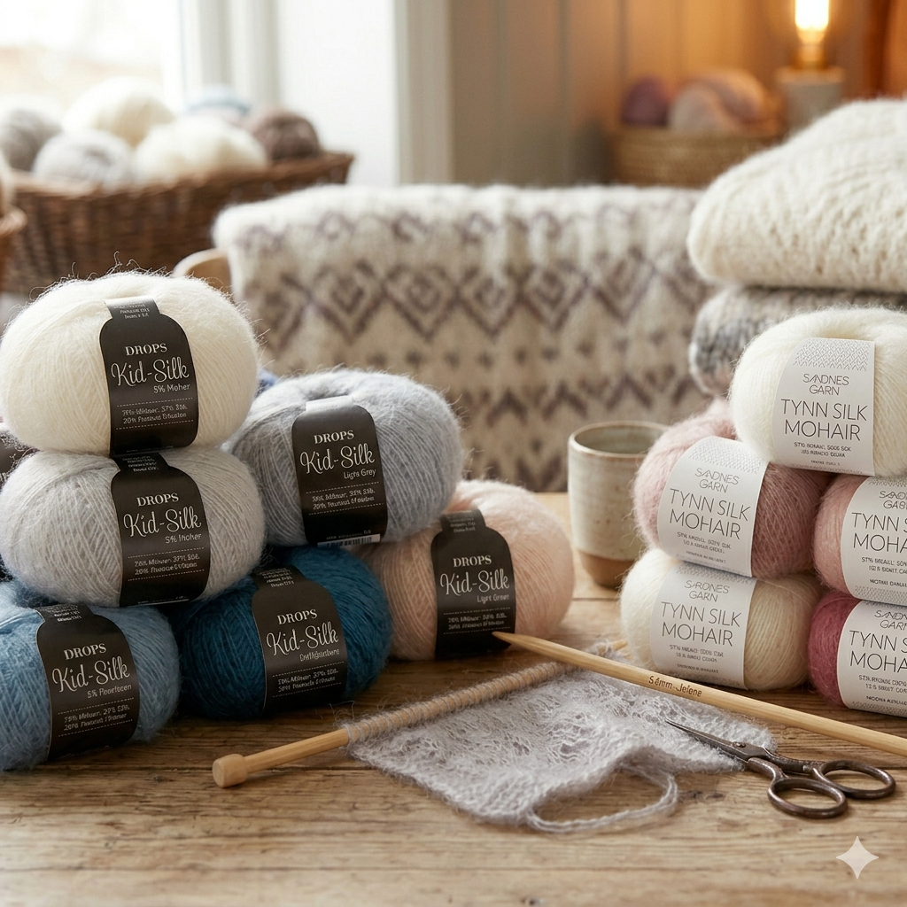 Souboj mohérových hvězd: DROPS Kid-Silk vs. Tynn Silk Mohair