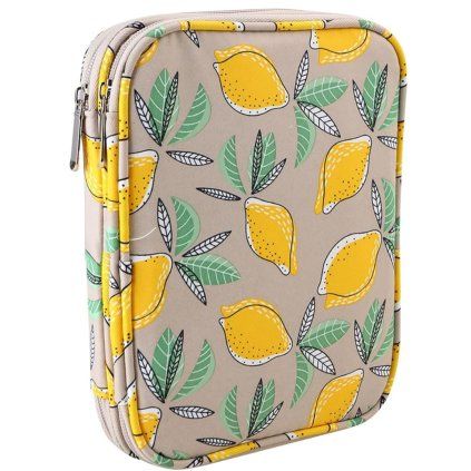 organizér na pletací jehlice / háčky / doplňky – lemon