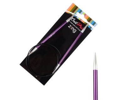 KnitPro kruhové jehlice ZING 80 cm / 6 mm