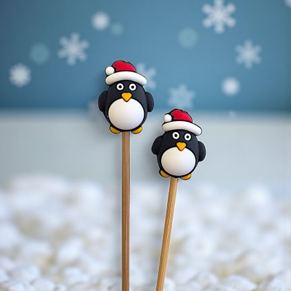 Zarážky na jehlice – 3D tučňák