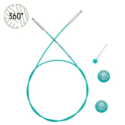 KnitPro Mindful 360° otočné lanko 120 cm