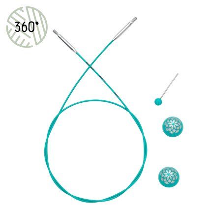 KnitPro Mindful 360° otočné lanko 120 cm