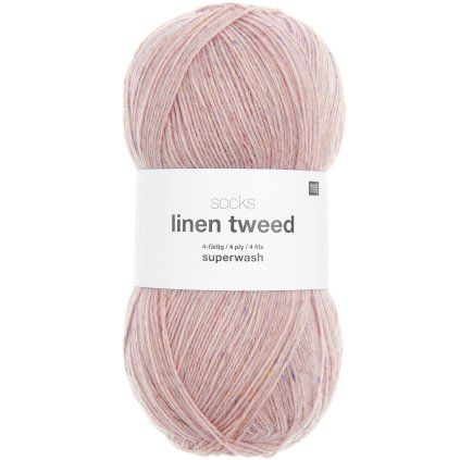 Socks Linen Tweed 002 – rosa