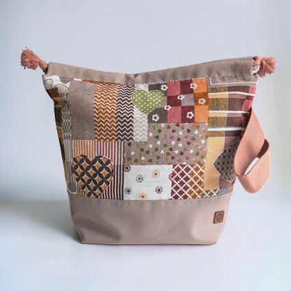 Projektová taška Klubkovka – patchwork