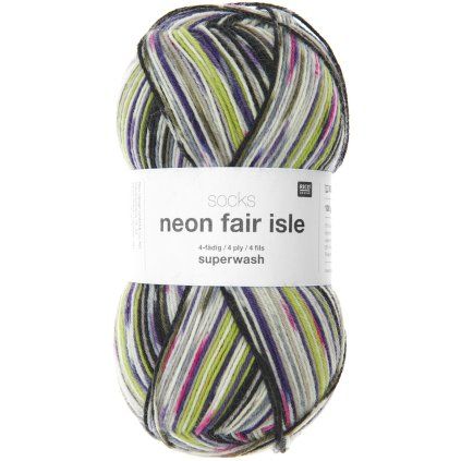 Socks Neon Fair Isle 006 – sailor