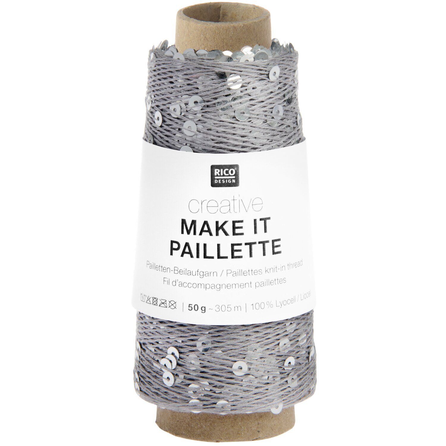 Rico Design Creative Make It Paillette Grau