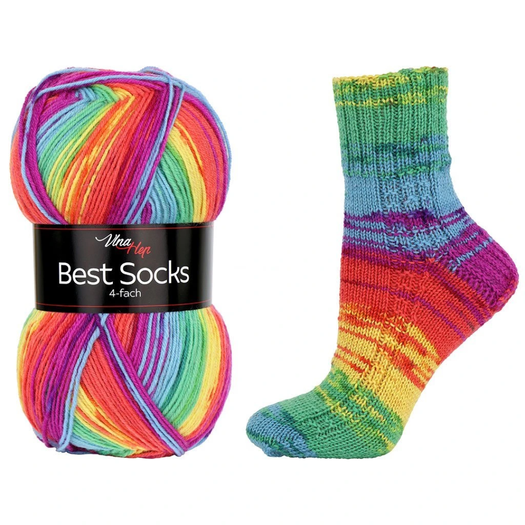 Vlna-Hep Best Socks 7074 – barevný den