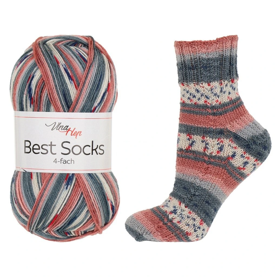 Vlna-Hep Best Socks 7382 – růžový Manhattan