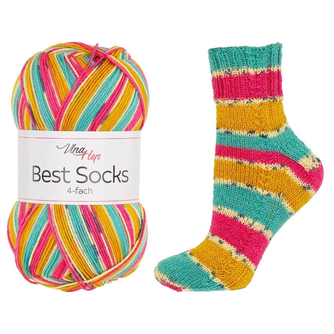 Vlna-Hep Best Socks 7384 – tropická limonáda