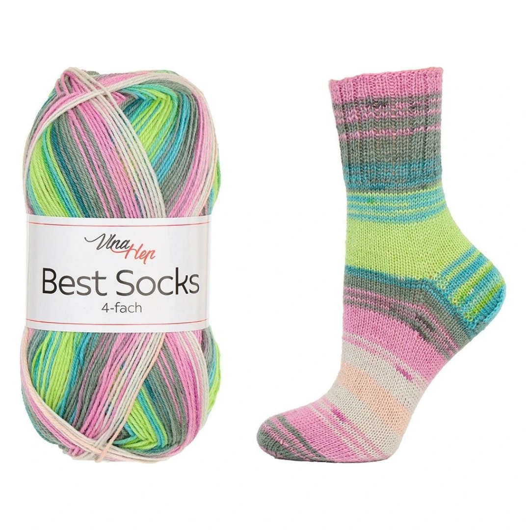 Vlna-Hep Best Socks 7411 – růžová zahrada