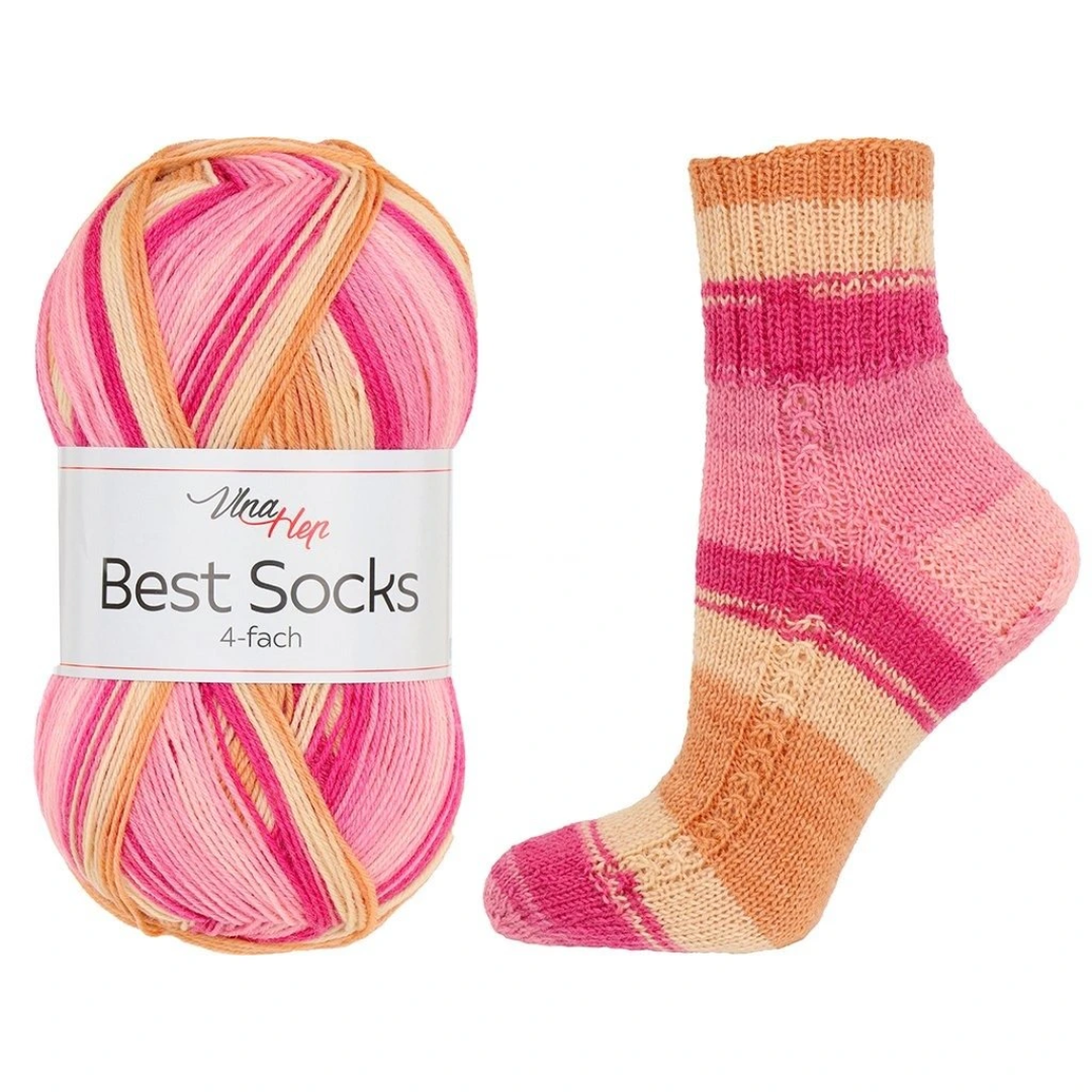 Vlna-Hep Best Socks 7413 – malinový karamel