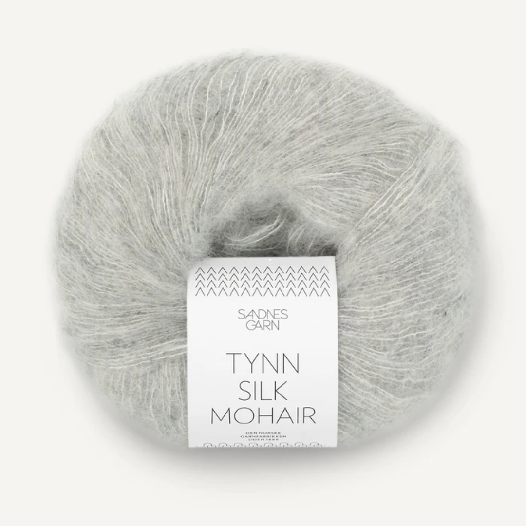 Sandnes Garn Tynn Silk Mohair 1022 – lys grå melert