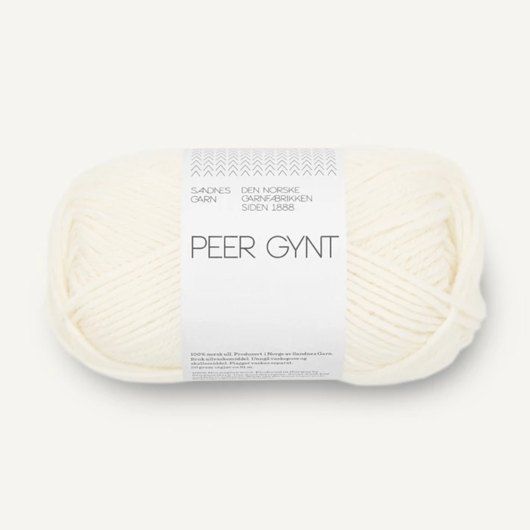 Sandnes Garn Peer Gynt 1002 – hvit