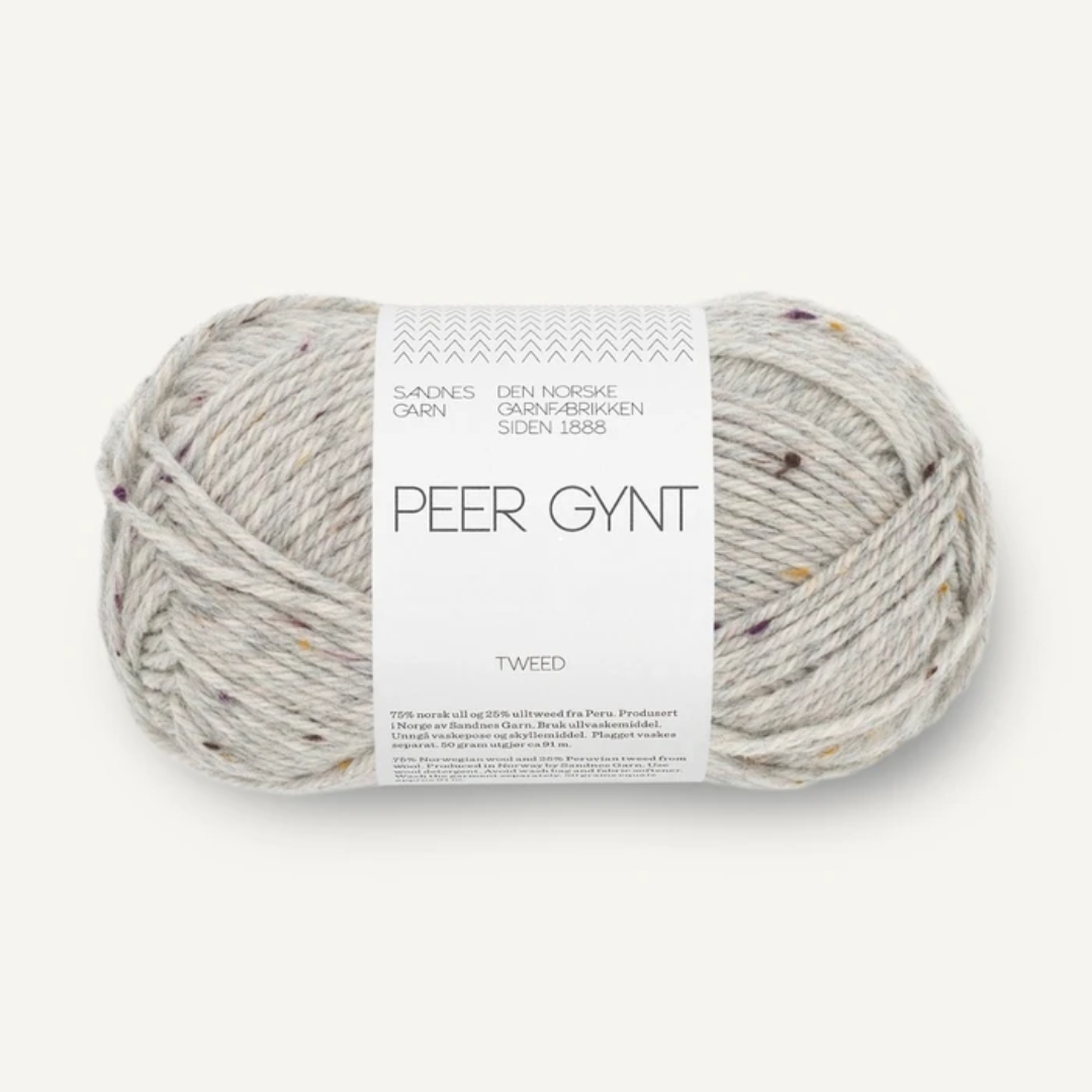 Sandnes Garn Peer Gynt 1035 – lys gråmelert løvfall tweed