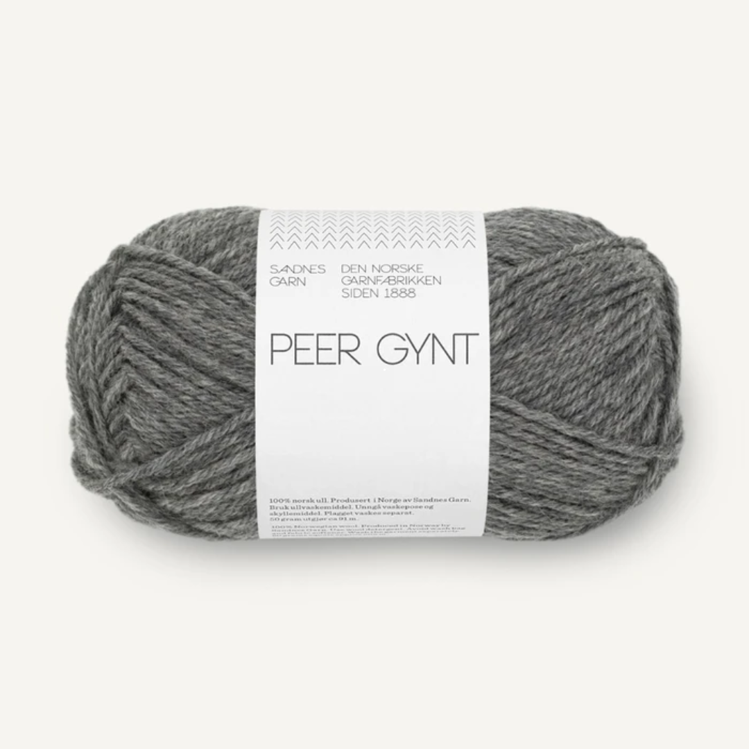 Sandnes Garn Peer Gynt 1053 – mørk gråmelert