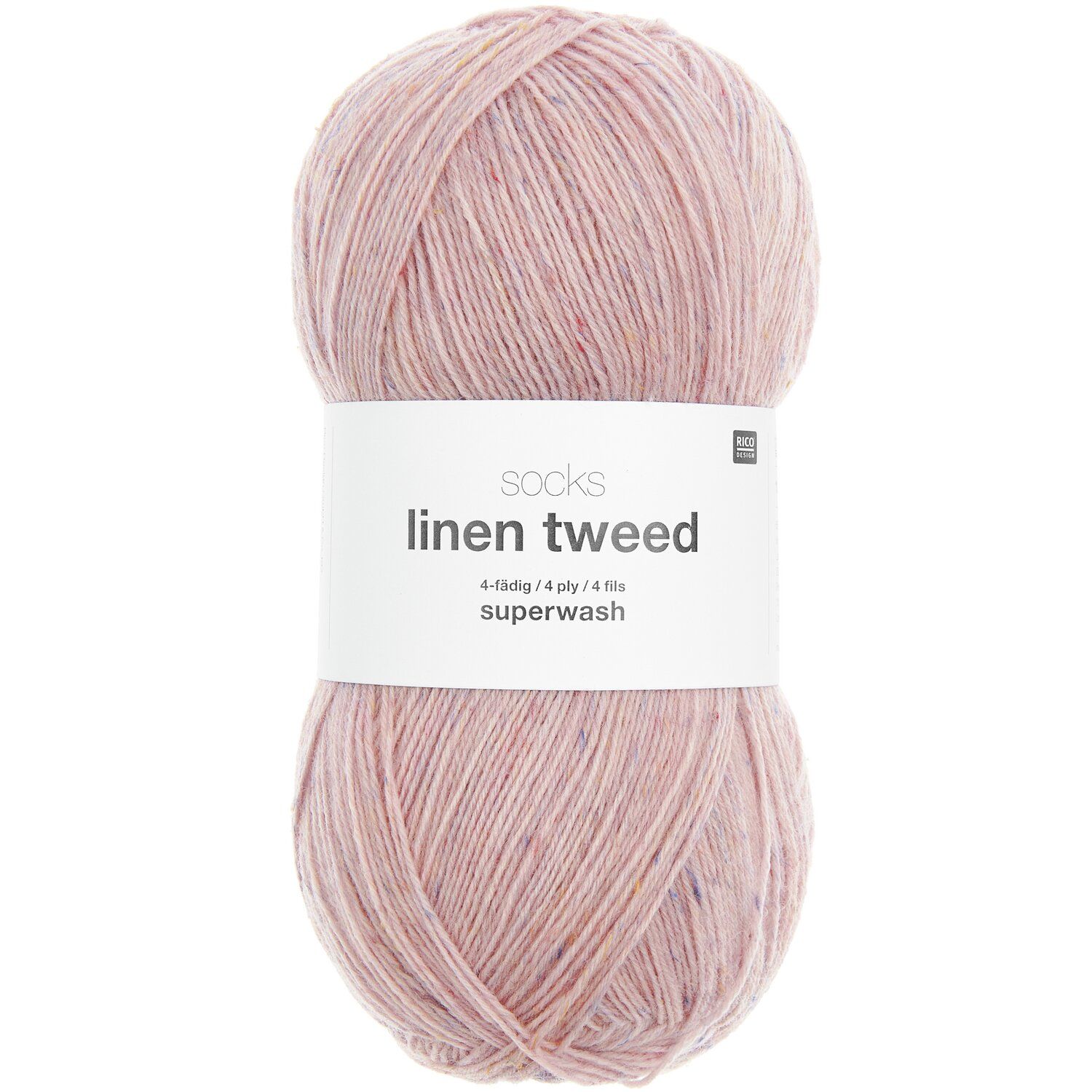 Rico Design Socks Linen Tweed 002 – rosa