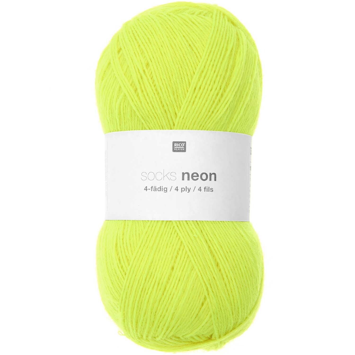 Rico Design Socks Neon 001 – gelb