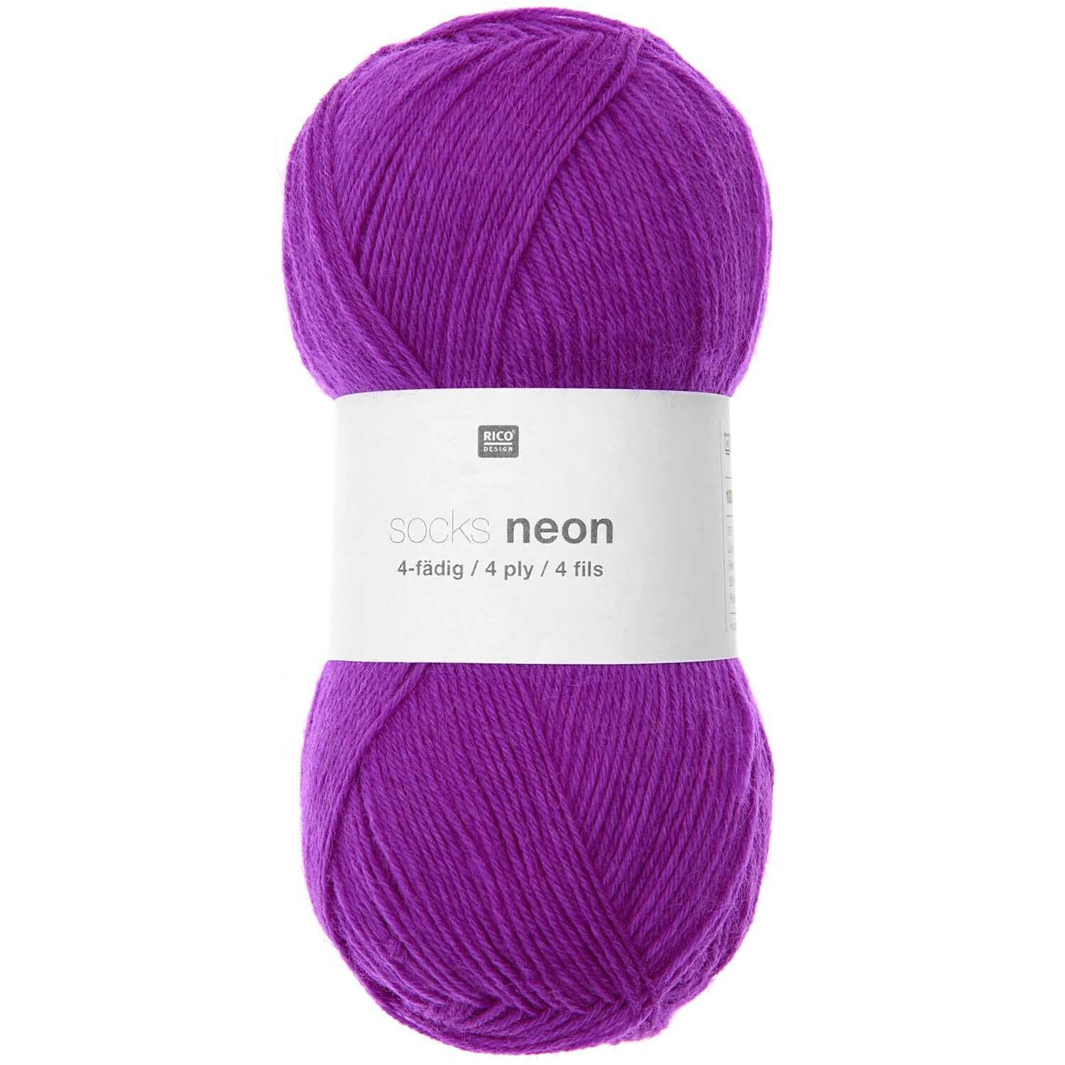 Rico Design Socks Neon 006 – lila