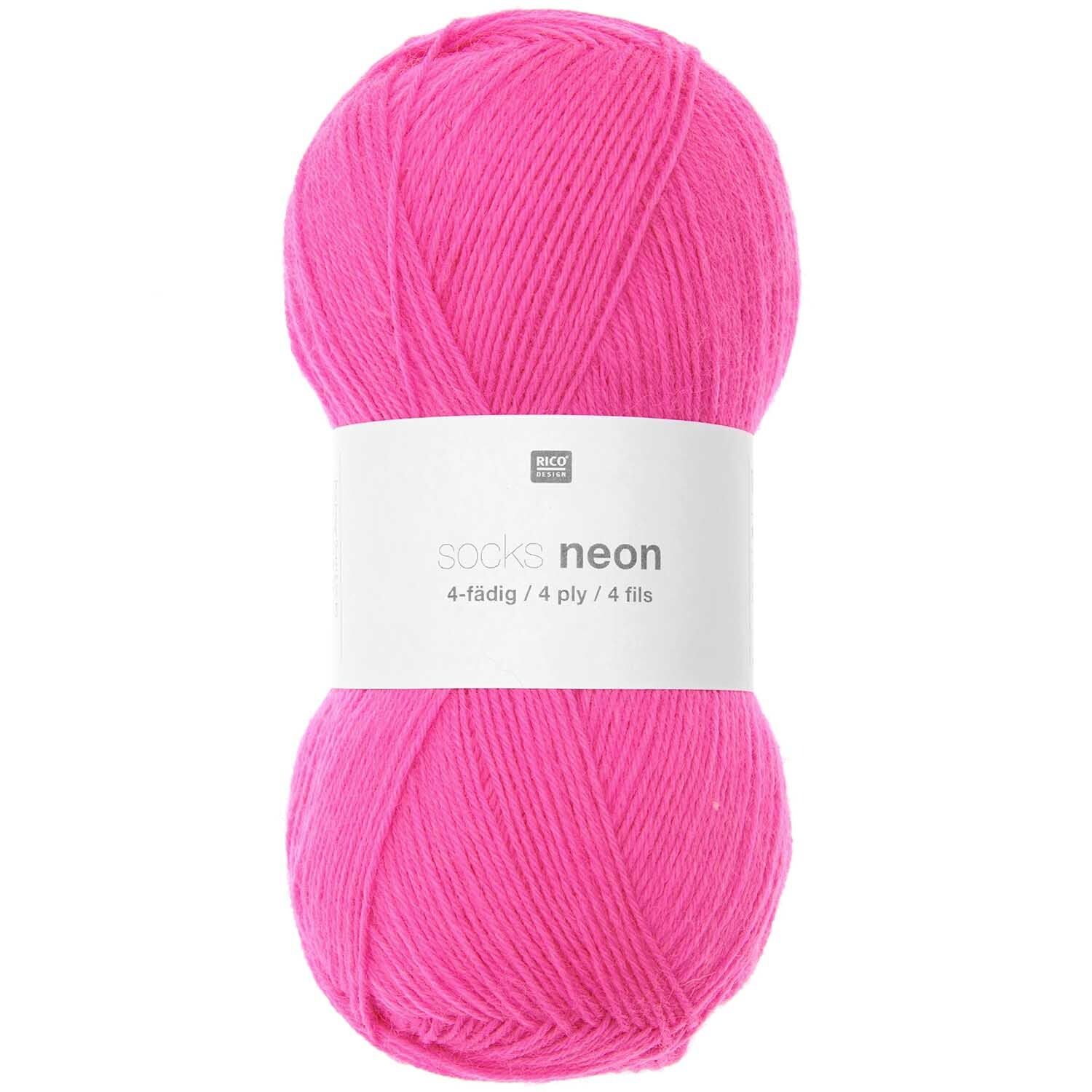 Rico Design Socks Neon 002 – pink
