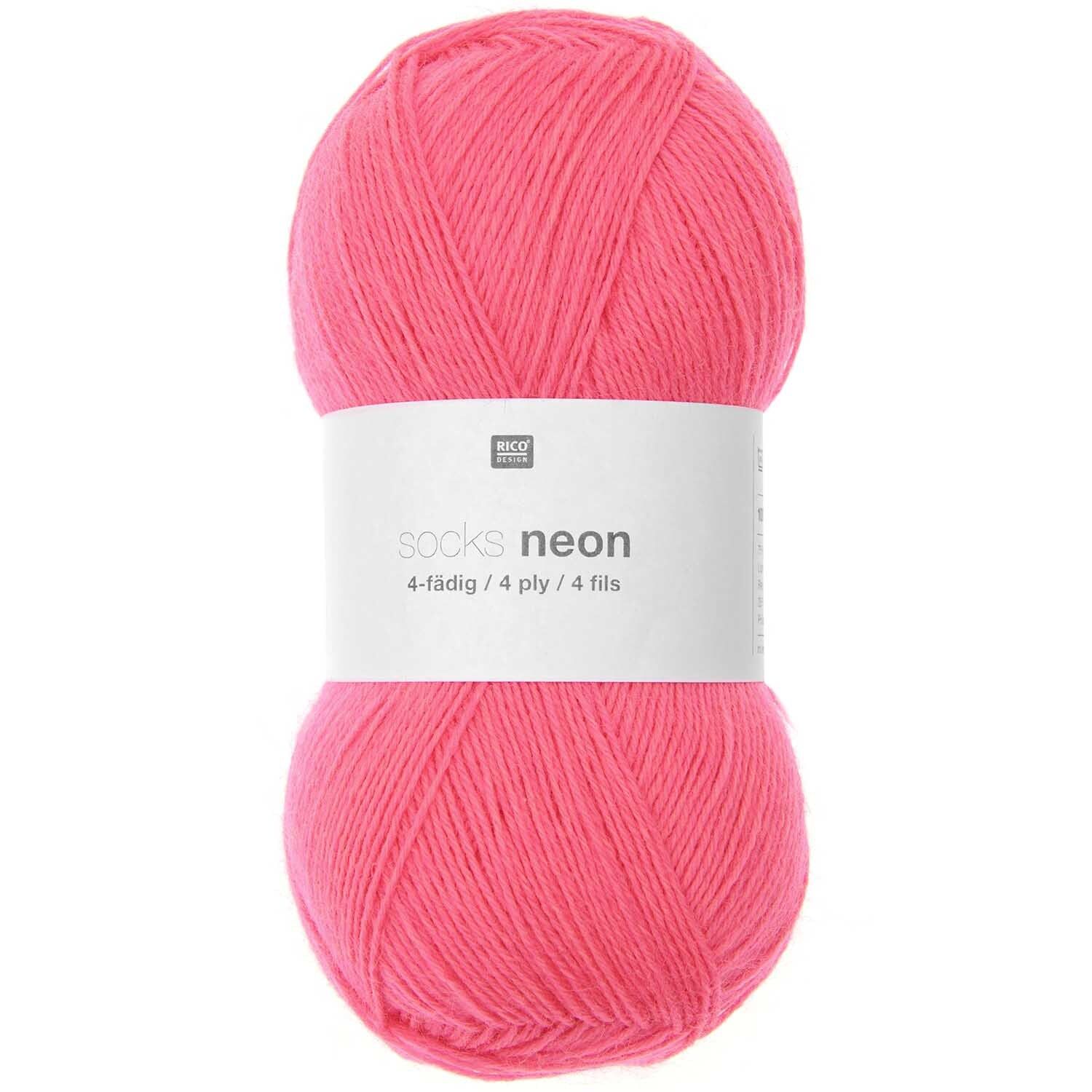 Rico Design Socks Neon 003 – rot