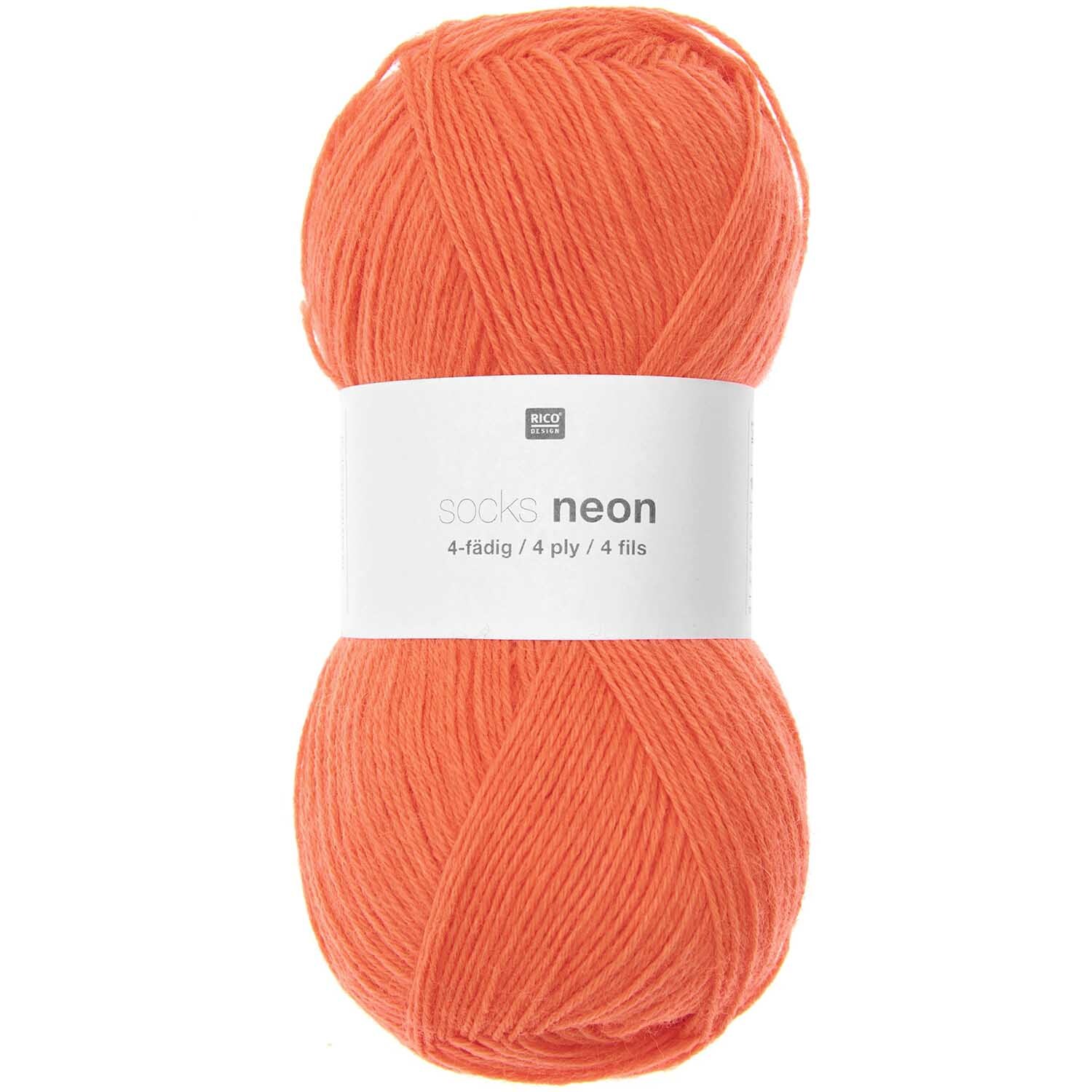 Rico Design Socks Neon 004 – orange