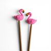 Zarážky na jehlice – 3D flamingo