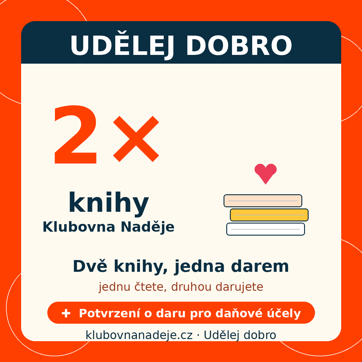 Udělej dobro, 2 knihy: jedna pro vás, jedna dětem
