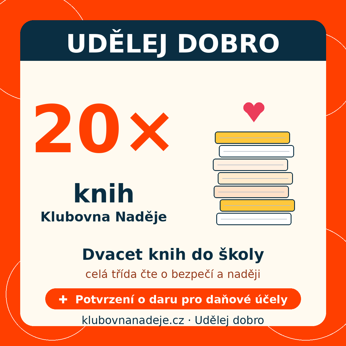 Udělej dobro, 20 knih do školy