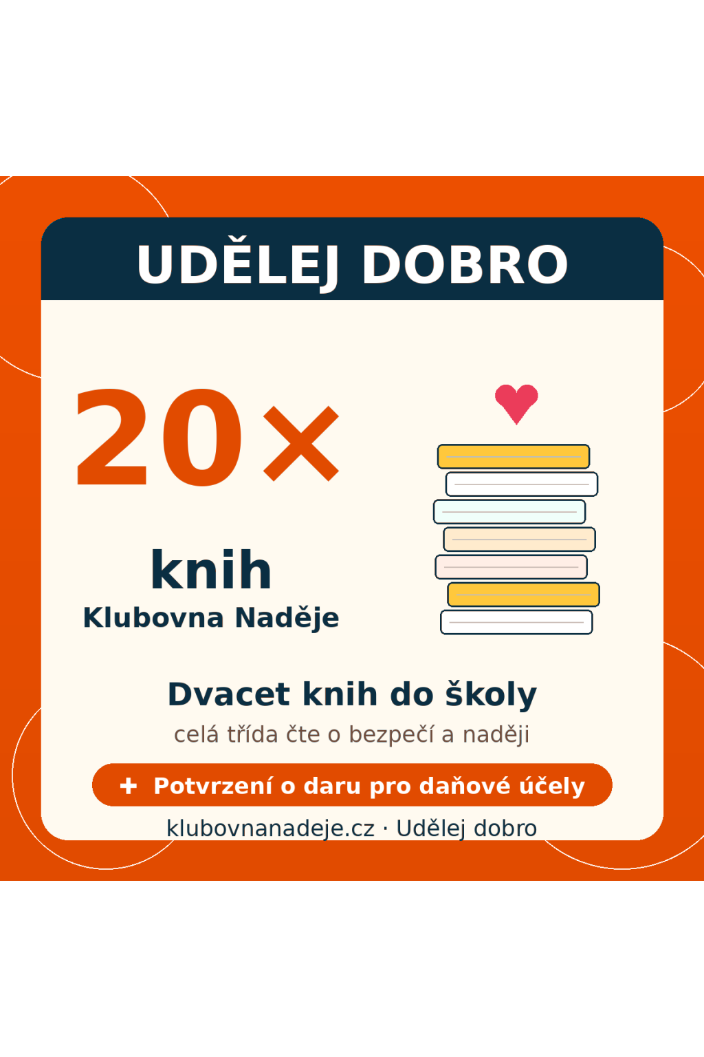 Udělej dobro, 20 knih do školy