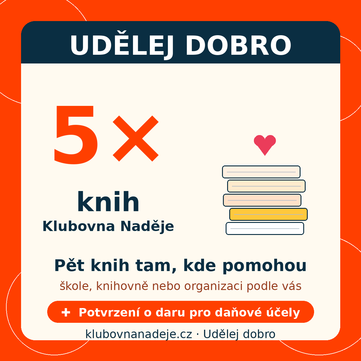 Udělej dobro, 5 knih tam, kde pomohou