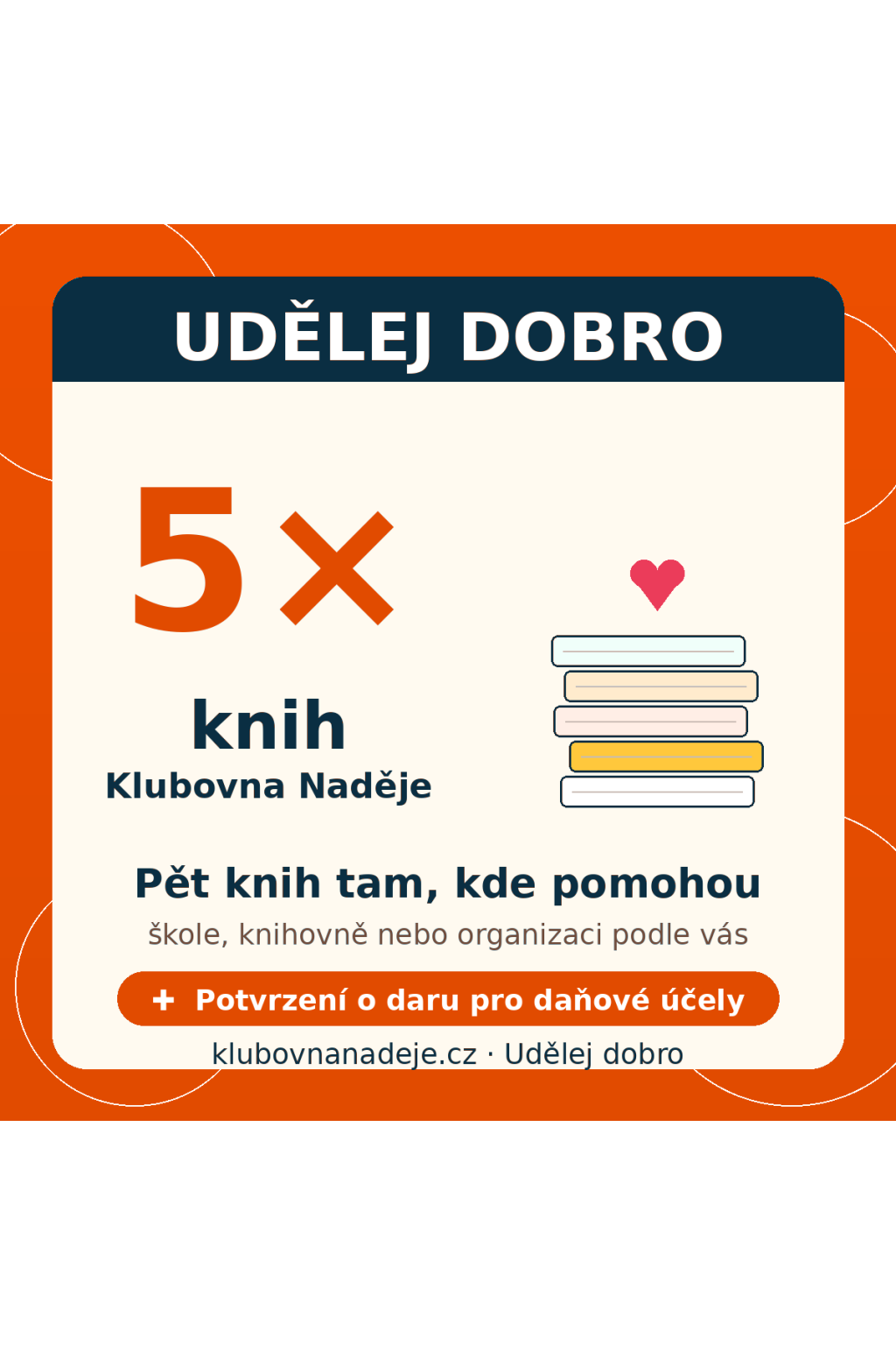 Udělej dobro, 5 knih tam, kde pomohou
