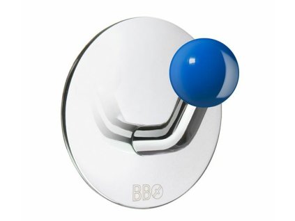 SO - BB - BK1086 - Samolepiaci vešiak na uterák modrý  CHL - chróm lesklý