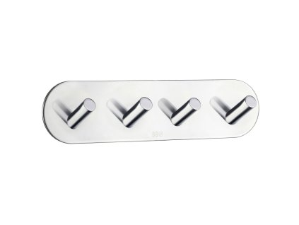 SO - BB - BK1094 - Samolepiaci vešiak na uteráky štvoritý  CHL - chróm lesklý