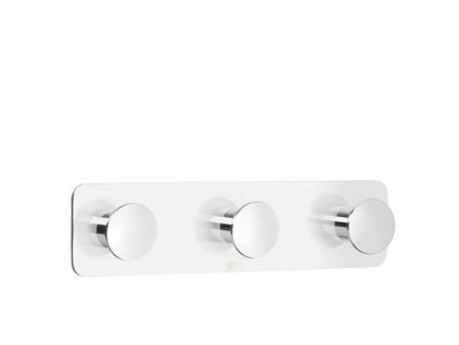 SO - BB - BK1117 - Samolepiaci vešiak na uteráky trojitý  CHL - chróm lesklý
