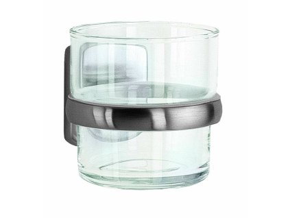 SO - CS343 - Pohár na zubné kefky s držiakom  CHM - chróm matný