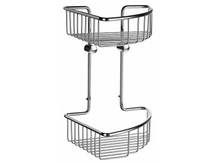 SO - SIDELINE DK1022 - Rohový košík do sprchy dvojitý  CHL - chróm lesklý