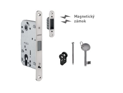 JNF - FREE LINE Magnetický zámok IN.20.835 - BB + protiplech  NEM - nerez matná