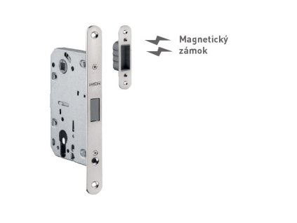 JNF - FREE LINE Magnetický zámok IN.20.835 - PZ + protiplech  NEM - nerez matná